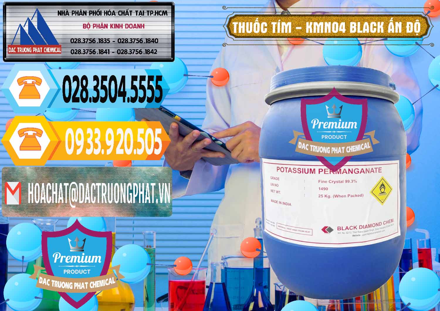 Đơn vị bán _ cung ứng Thuốc Tím - KMNO4 Black Diamond Ấn Độ India - 0414 - Nơi chuyên phân phối _ bán hóa chất tại TP.HCM - hoachattayrua.net