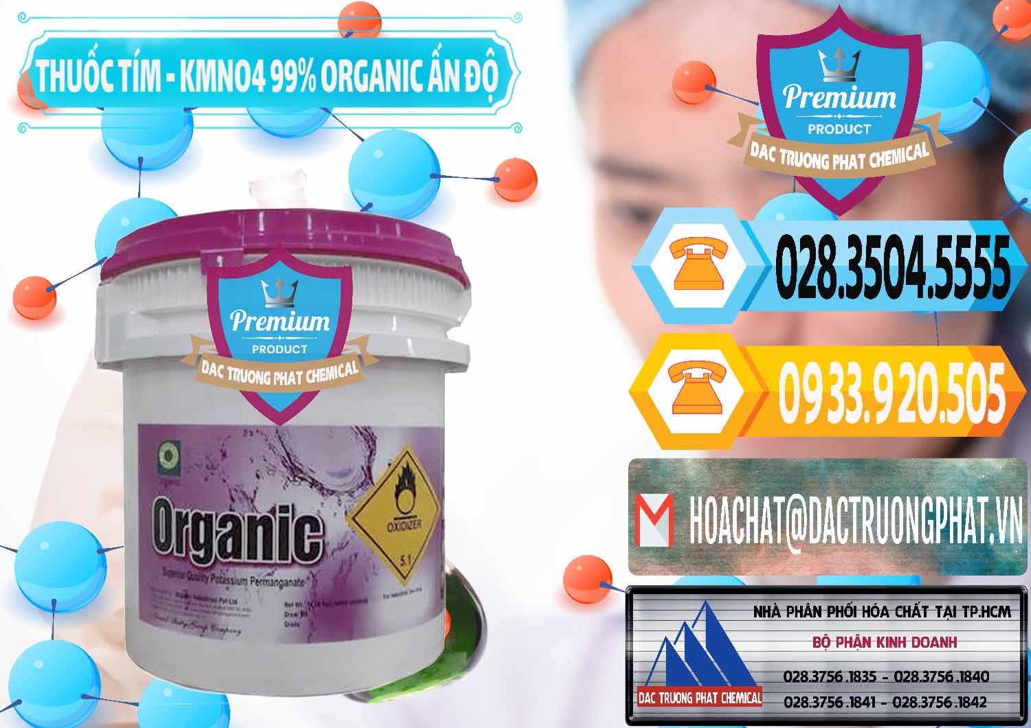 Cty chuyên phân phối - bán Thuốc Tím - KMNO4 99% Organic Ấn Độ India - 0216 - Đơn vị chuyên cung cấp và nhập khẩu hóa chất tại TP.HCM - hoachattayrua.net