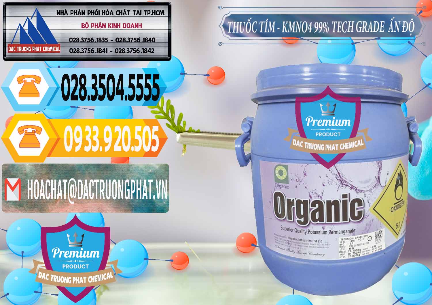 Công ty bán và cung ứng Thuốc Tím - KMNO4 99% Organic Group Ấn Độ India - 0250 - Chuyên phân phối và cung cấp hóa chất tại TP.HCM - hoachattayrua.net