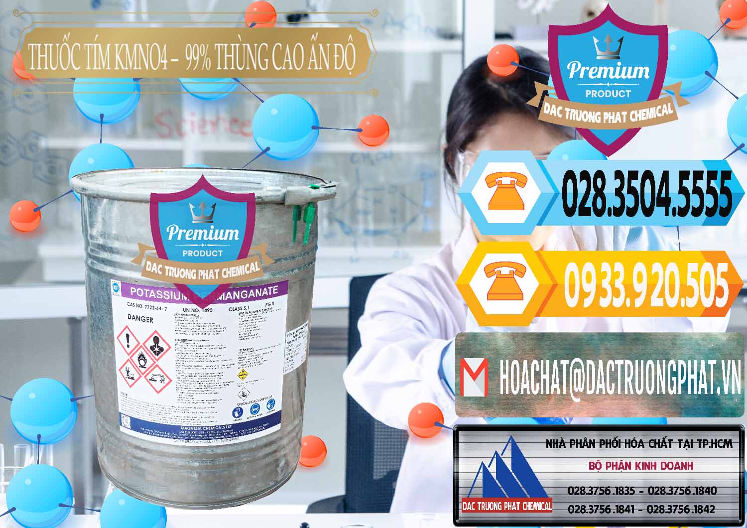 Công ty chuyên nhập khẩu - bán Thuốc Tím - KMNO4 Thùng Cao 99% Magnesia Chemicals Ấn Độ India - 0164 - Nơi cung cấp & phân phối hóa chất tại TP.HCM - hoachattayrua.net