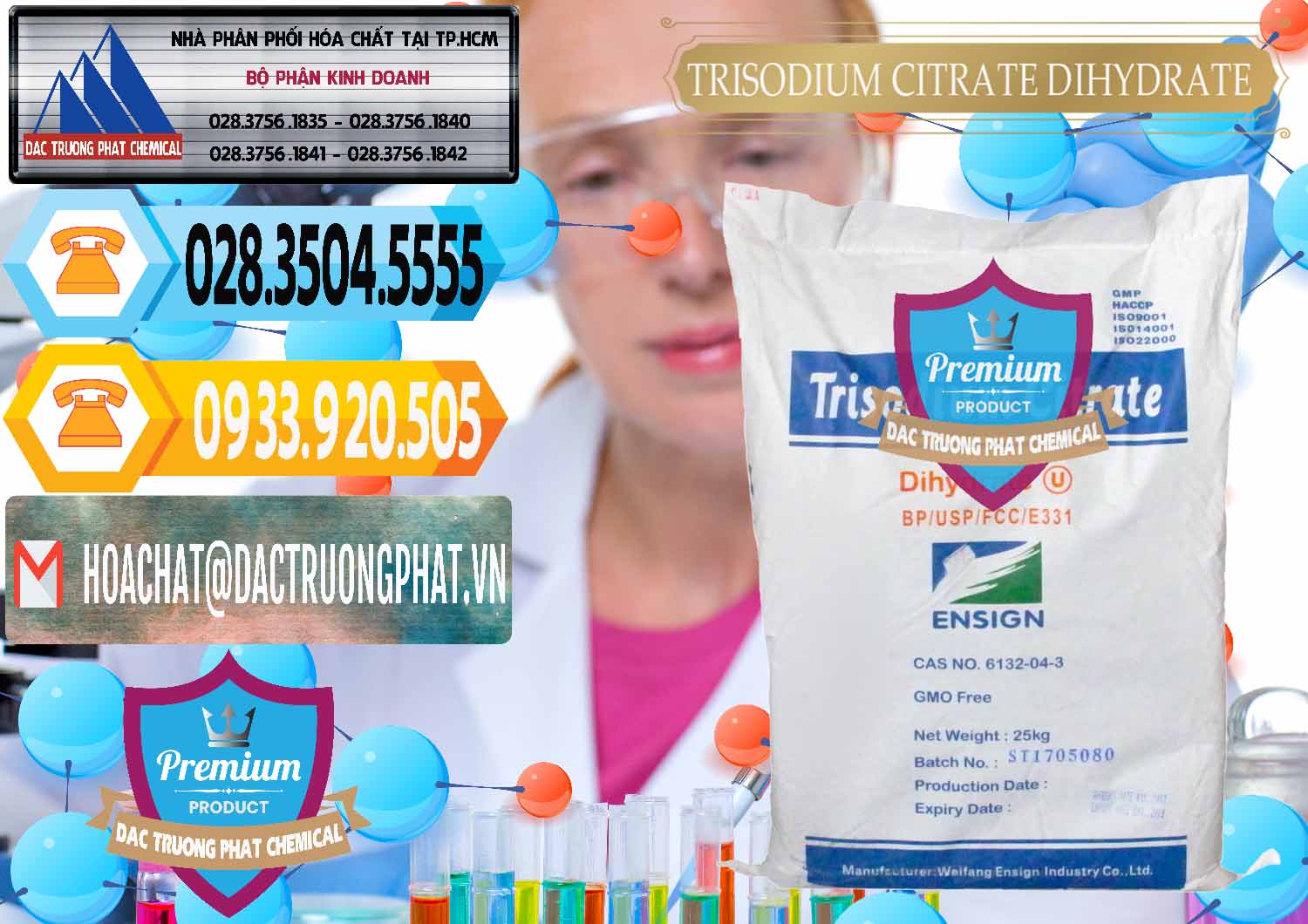 Cty chuyên cung cấp ( bán ) Trisodium Citrate Dihydrate - Na3C6H5O7 Weifang Trung Quốc China - 0324 - Nơi chuyên bán & phân phối hóa chất tại TP.HCM - hoachattayrua.net