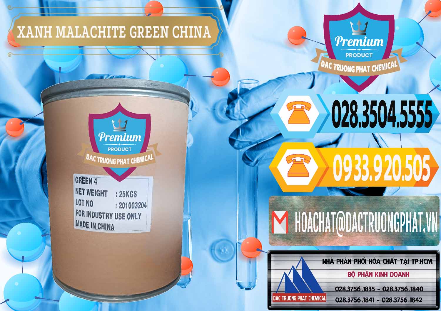 Cty chuyên kinh doanh & bán Xanh Malachite Green Trung Quốc China - 0325 - Cty bán & phân phối hóa chất tại TP.HCM - hoachattayrua.net