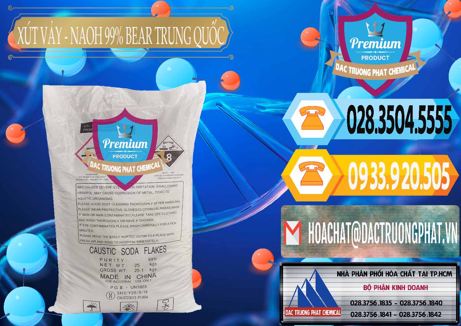 Đơn vị bán & cung cấp Xút Vảy - NaOH Vảy 99% Bear Sơn Đông Trung Quốc China - 0175 - Cty chuyên kinh doanh - phân phối hóa chất tại TP.HCM - hoachattayrua.net