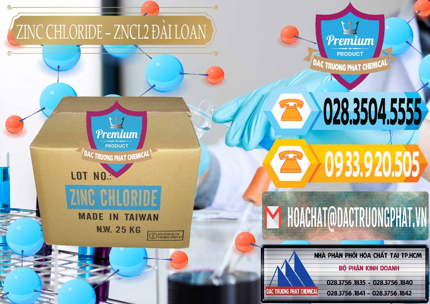 Nơi bán - phân phối Zinc Chloride - ZNCL2 96% Đài Loan Taiwan - 0178 - Cty kinh doanh - phân phối hóa chất tại TP.HCM - hoachattayrua.net