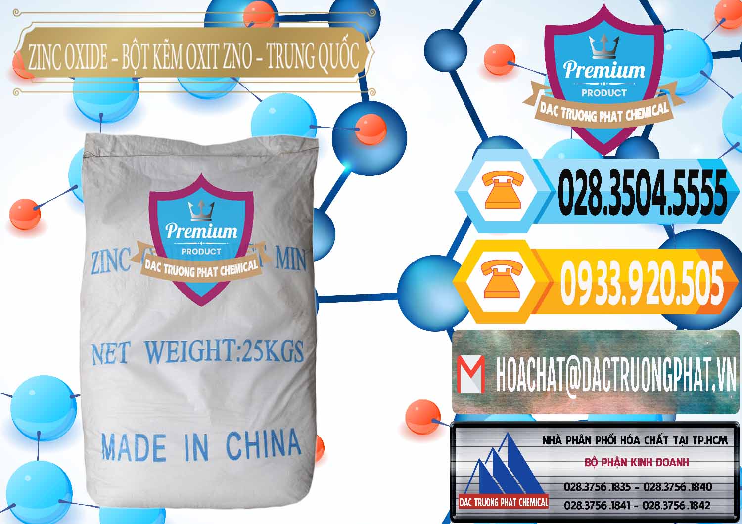 Nơi chuyên bán - phân phối Zinc Oxide - Bột Kẽm Oxit ZNO Trung Quốc China - 0182 - Kinh doanh ( phân phối ) hóa chất tại TP.HCM - hoachattayrua.net