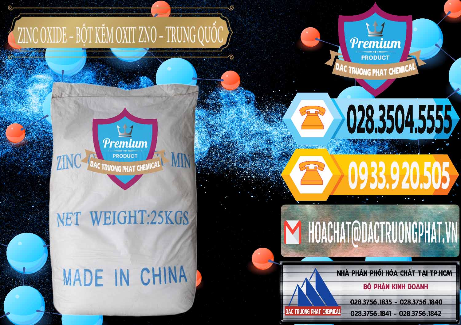 Đơn vị bán & phân phối Zinc Oxide - Bột Kẽm Oxit ZNO Trung Quốc China - 0182 - Nơi cung cấp ( nhập khẩu ) hóa chất tại TP.HCM - hoachattayrua.net