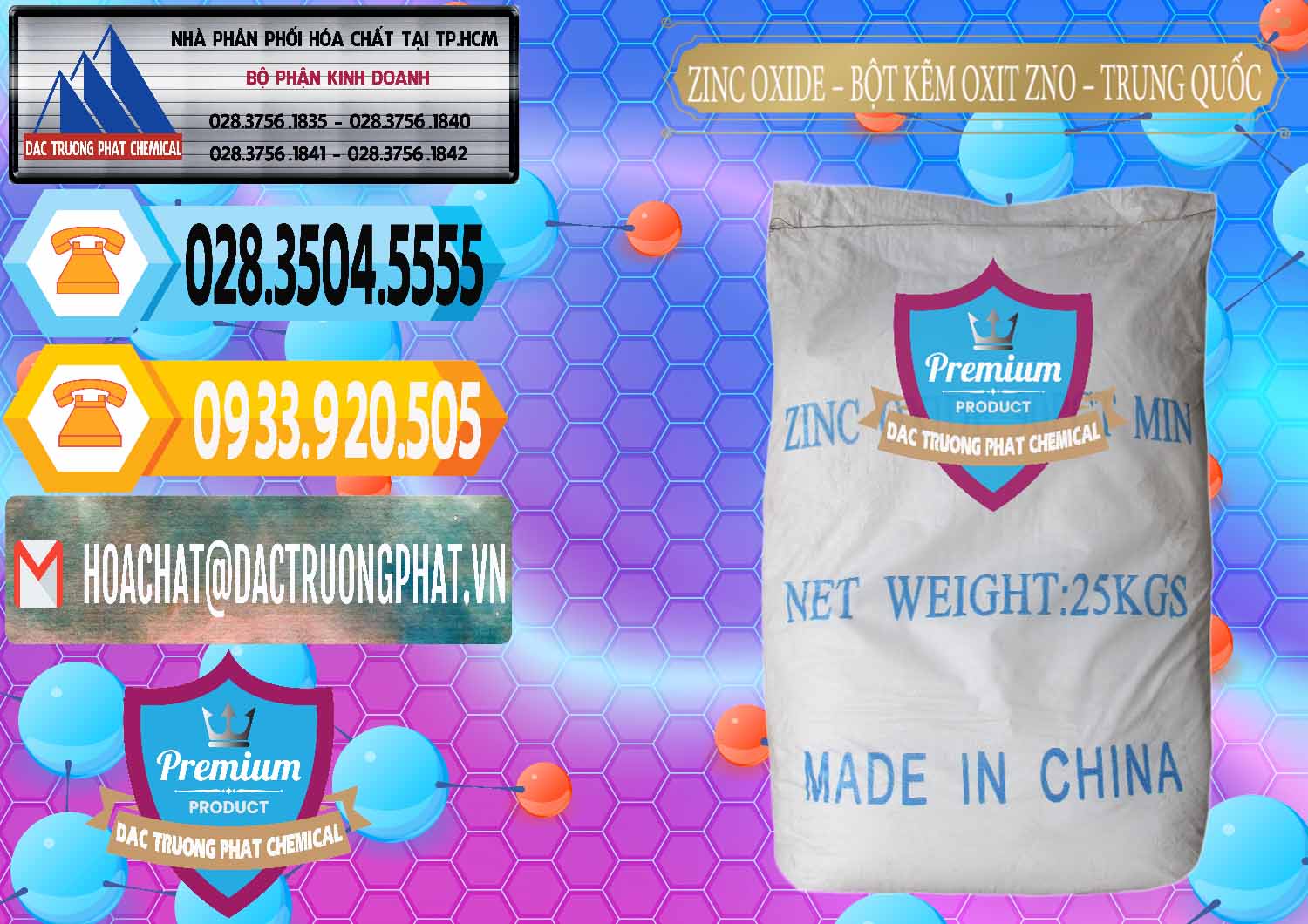 Đơn vị chuyên bán & phân phối Zinc Oxide - Bột Kẽm Oxit ZNO Trung Quốc China - 0182 - Nhà phân phối và bán hóa chất tại TP.HCM - hoachattayrua.net