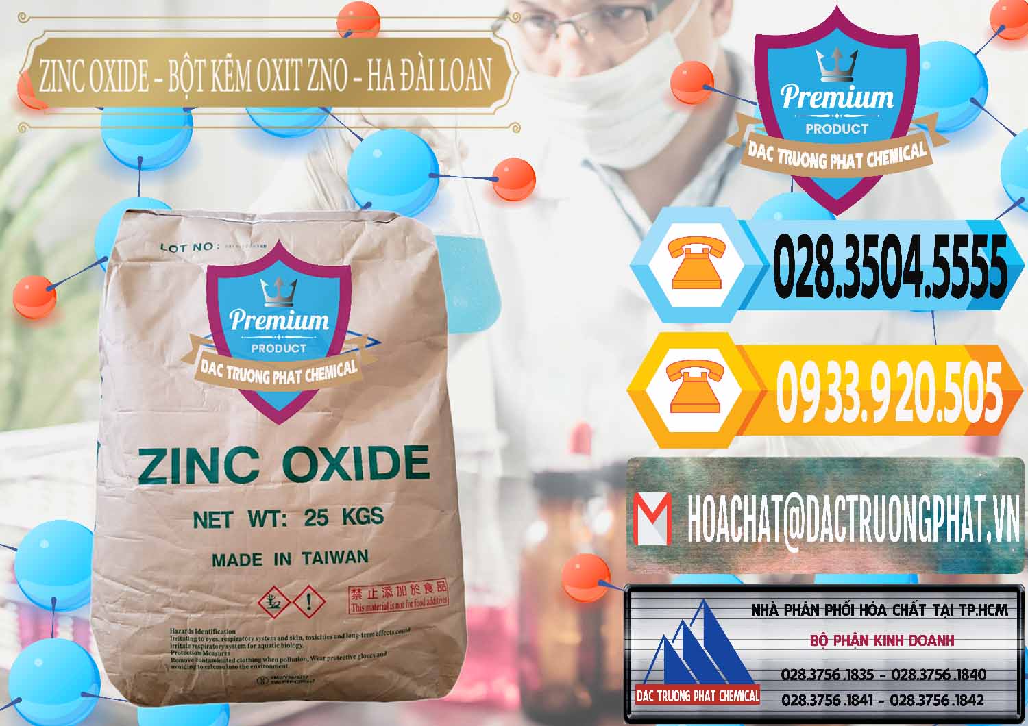 Nơi chuyên phân phối - bán Zinc Oxide - Bột Kẽm Oxit ZNO HA Đài Loan Taiwan - 0180 - Nơi chuyên kinh doanh - phân phối hóa chất tại TP.HCM - hoachattayrua.net