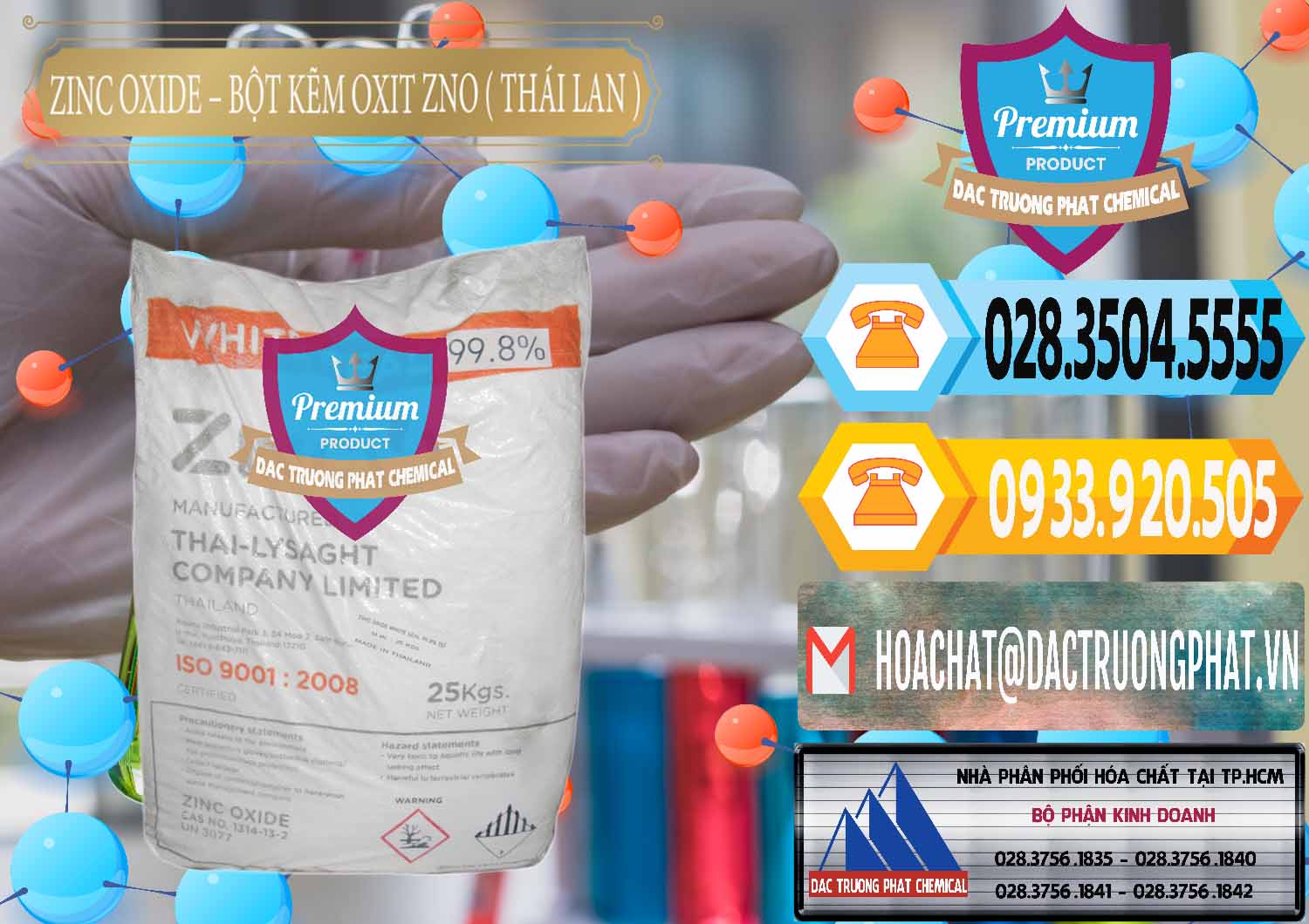 Nơi bán - phân phối Zinc Oxide - Bột Kẽm Oxit ZNO Thái Lan Thailand - 0181 - Nơi cung cấp ( phân phối ) hóa chất tại TP.HCM - hoachattayrua.net