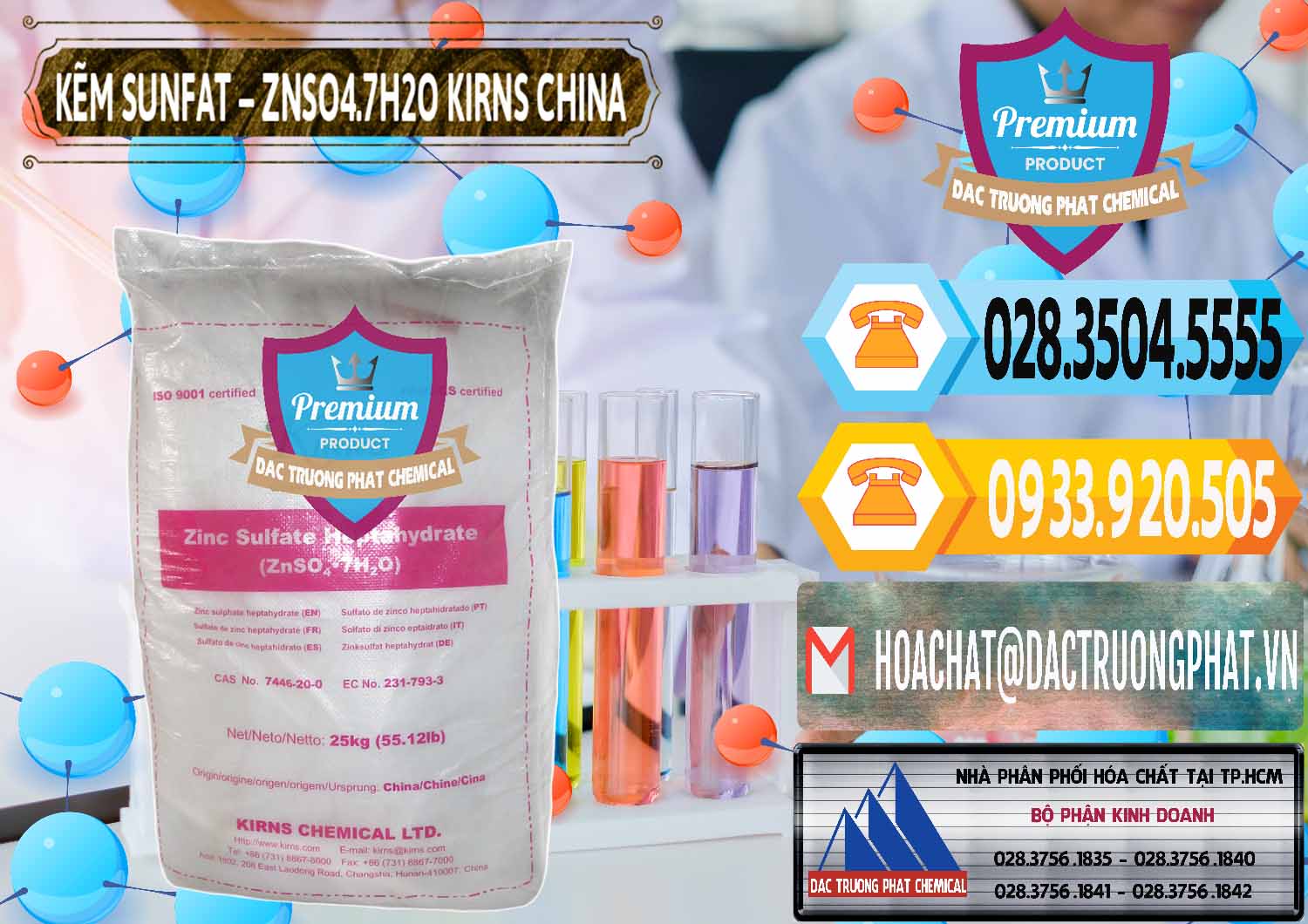 Chuyên nhập khẩu & bán Kẽm Sunfat – ZNSO4.7H2O Kirns Trung Quốc China - 0089 - Công ty bán - phân phối hóa chất tại TP.HCM - hoachattayrua.net