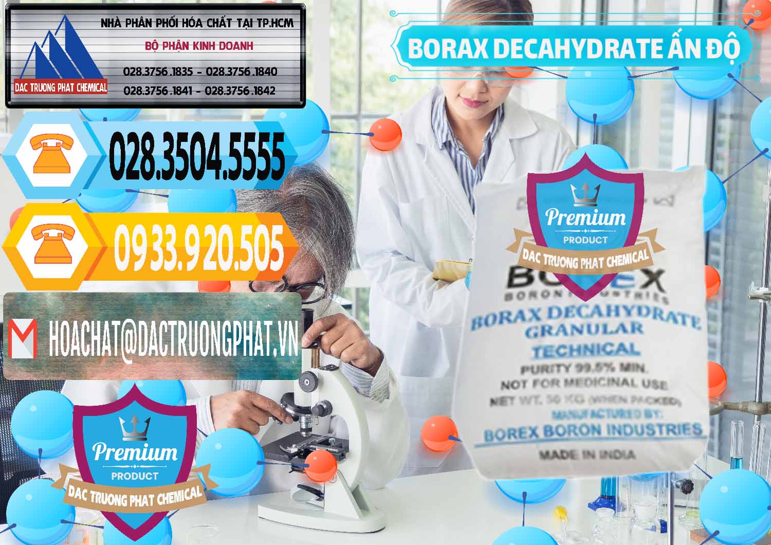 Cty chuyên nhập khẩu ( bán ) Borax Decahydrate Ấn Độ India - 0449 - Chuyên phân phối - kinh doanh hóa chất tại TP.HCM - hoachattayrua.net