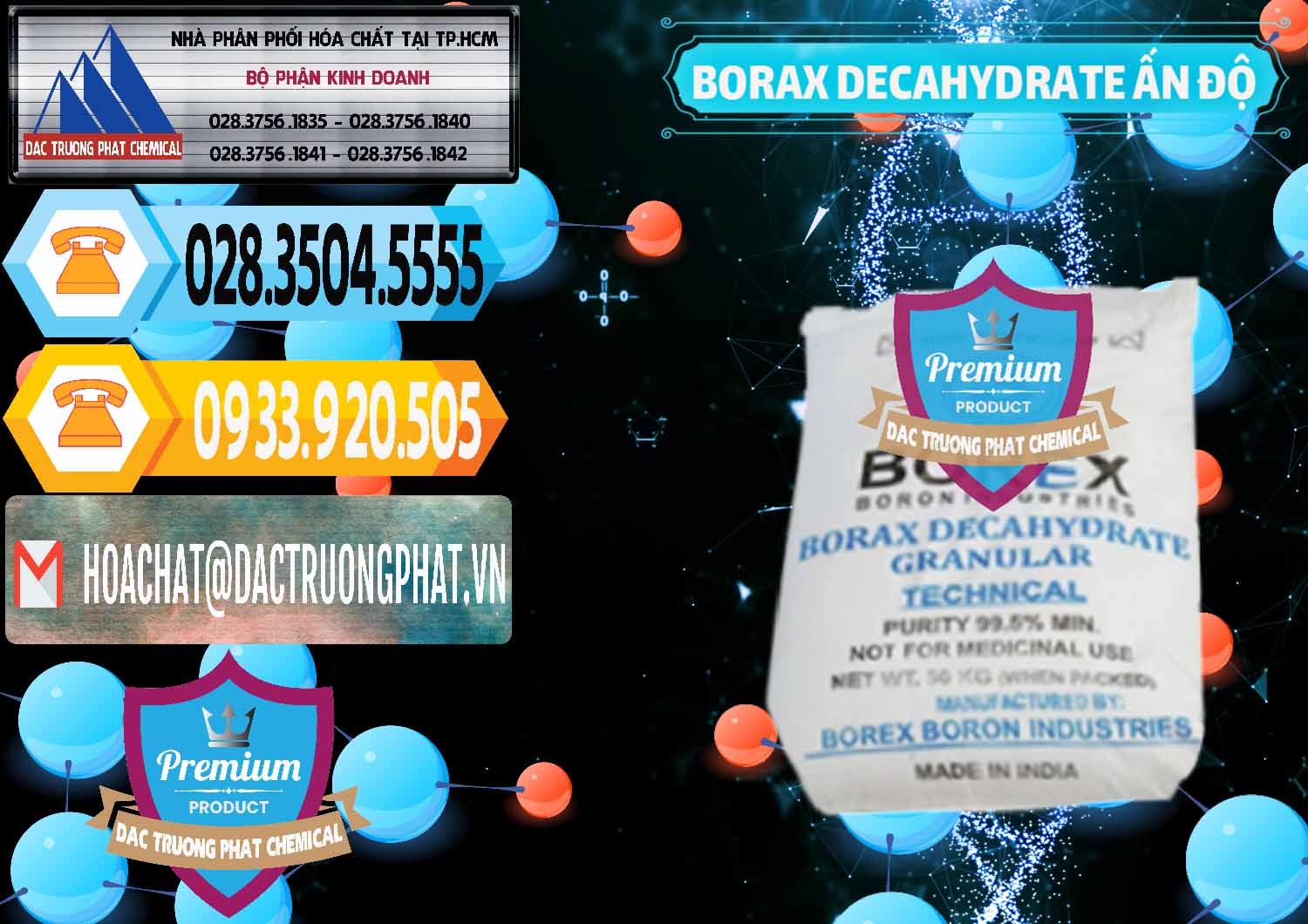 Chuyên nhập khẩu - bán Borax Decahydrate Ấn Độ India - 0449 - Chuyên bán ( cung cấp ) hóa chất tại TP.HCM - hoachattayrua.net