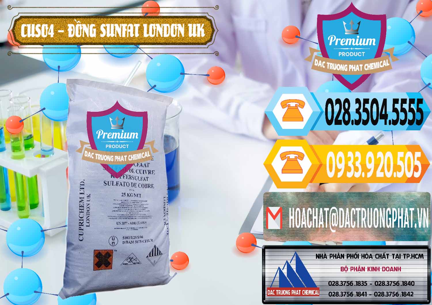Đơn vị chuyên phân phối & bán CuSO4 – Đồng Sunfat Anh Uk Kingdoms - 0478 - Nhà phân phối và nhập khẩu hóa chất tại TP.HCM - hoachattayrua.net