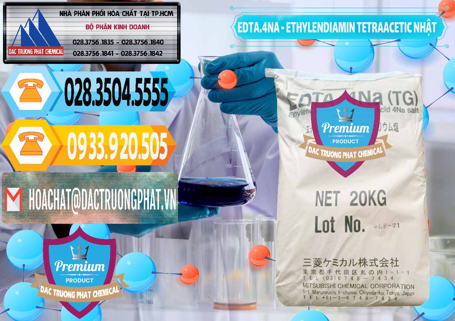 Bán _ cung cấp EDTA 4Na - Ethylendiamin Tetraacetic Nhật Bản Japan - 0482 - Nơi chuyên cung cấp - kinh doanh hóa chất tại TP.HCM - hoachattayrua.net