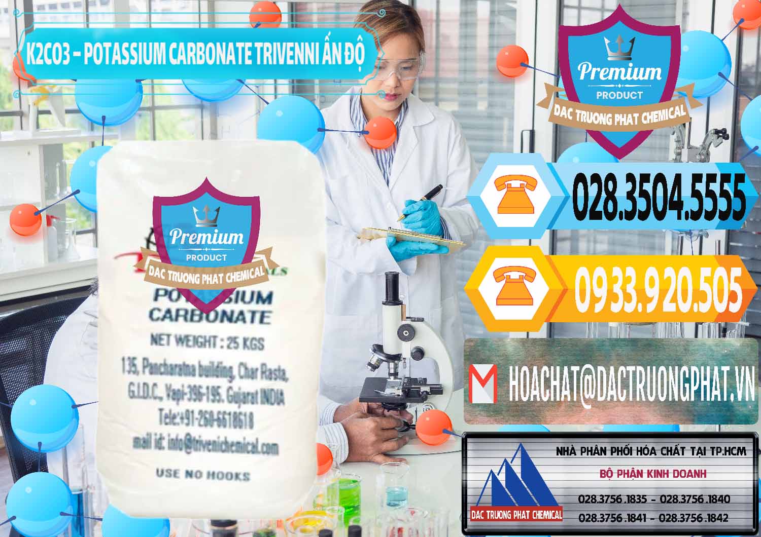 Cty chuyên nhập khẩu và bán K2Co3 – Potassium Carbonate Trivenni Ấn Độ India - 0473 - Đơn vị chuyên nhập khẩu - phân phối hóa chất tại TP.HCM - hoachattayrua.net