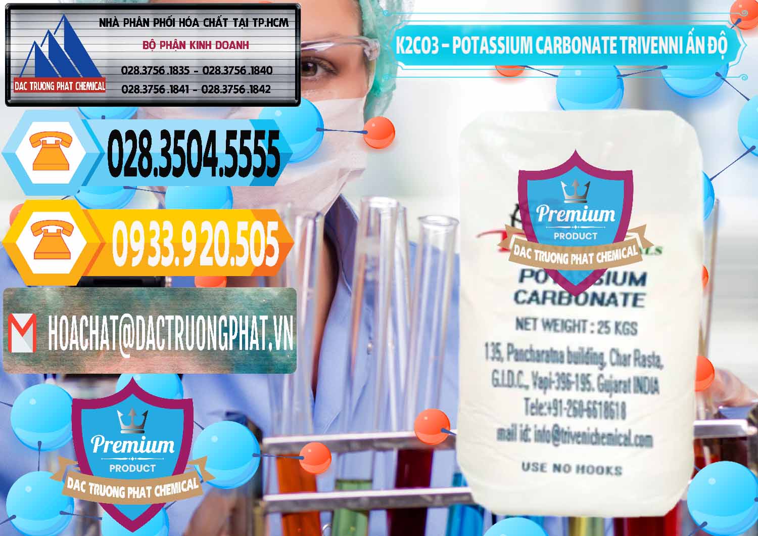 Cty chuyên cung cấp - bán K2Co3 – Potassium Carbonate Trivenni Ấn Độ India - 0473 - Chuyên phân phối - nhập khẩu hóa chất tại TP.HCM - hoachattayrua.net