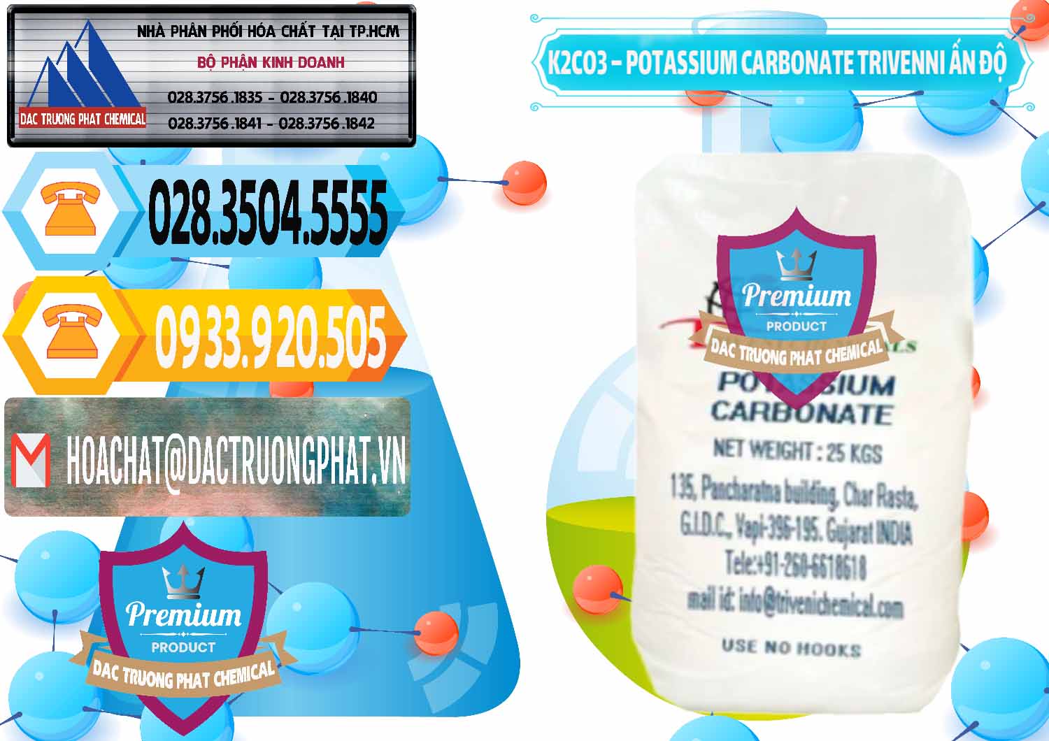 Cty chuyên phân phối _ bán K2Co3 – Potassium Carbonate Trivenni Ấn Độ India - 0473 - Kinh doanh - cung cấp hóa chất tại TP.HCM - hoachattayrua.net