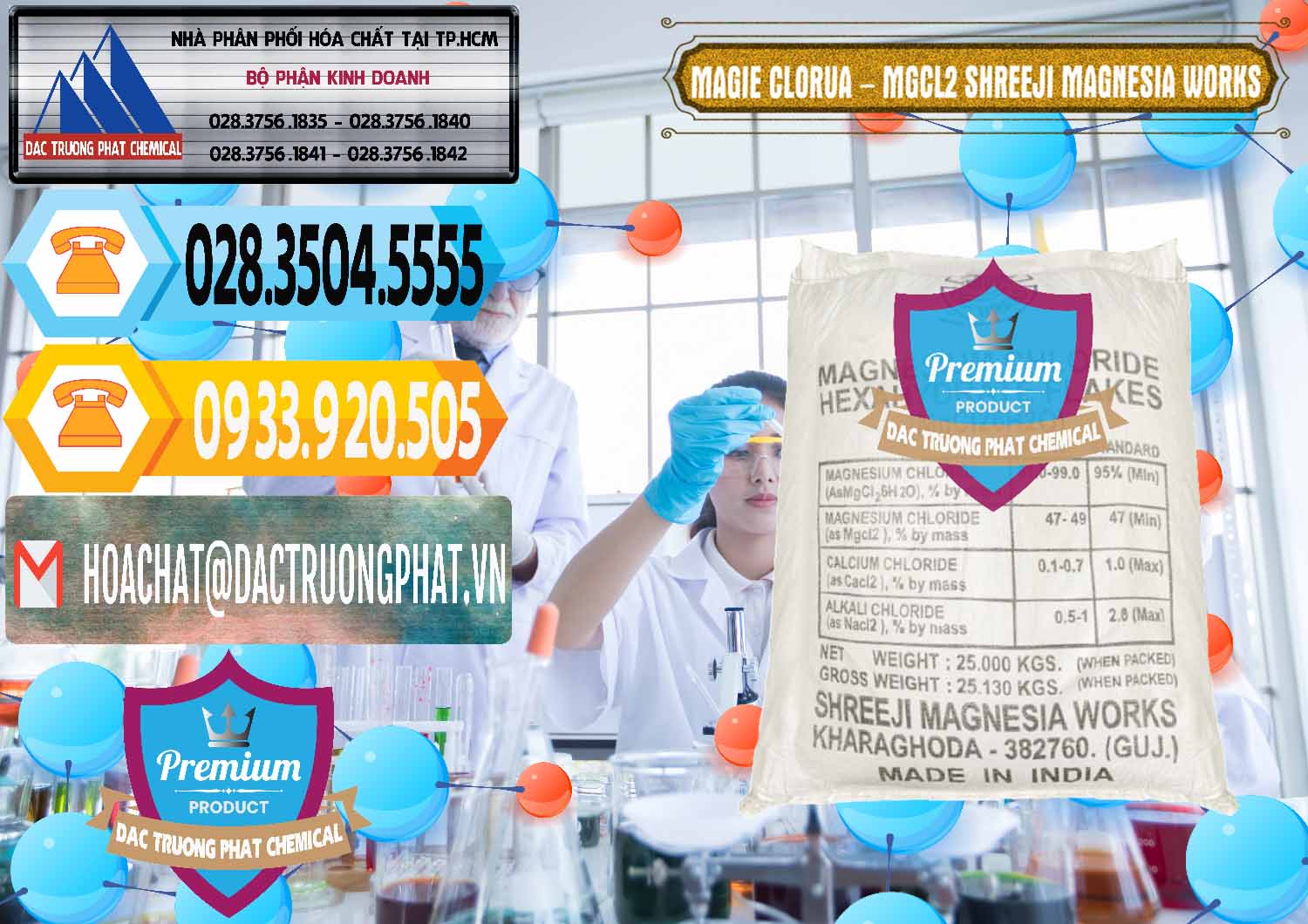 Chuyên cung cấp và bán Magie Clorua – MGCL2 Dạng Vảy Shreeji Magnesia Works Ấn Độ India - 0285 - Nơi bán - cung cấp hóa chất tại TP.HCM - hoachattayrua.net