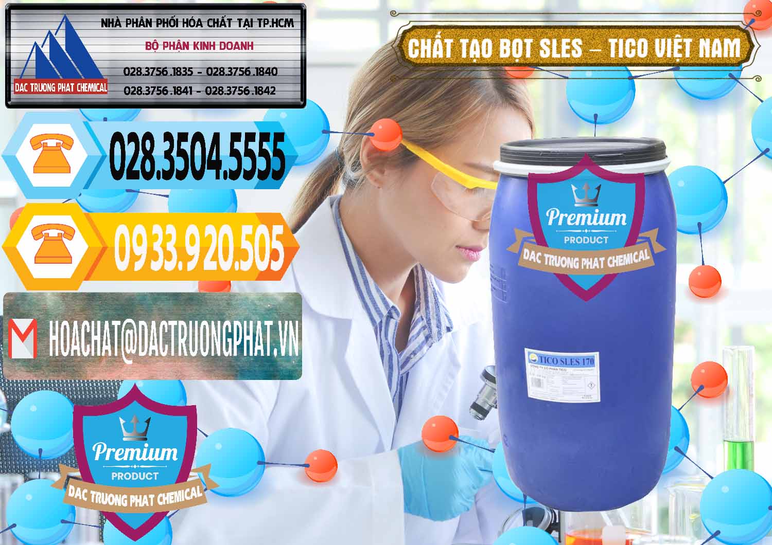 Nơi cung cấp - phân phối Chất Tạo Bọt Sles - Sodium Lauryl Ether Sulphate Tico Việt Nam - 0304 - Chuyên kinh doanh và phân phối hóa chất tại TP.HCM - hoachattayrua.net