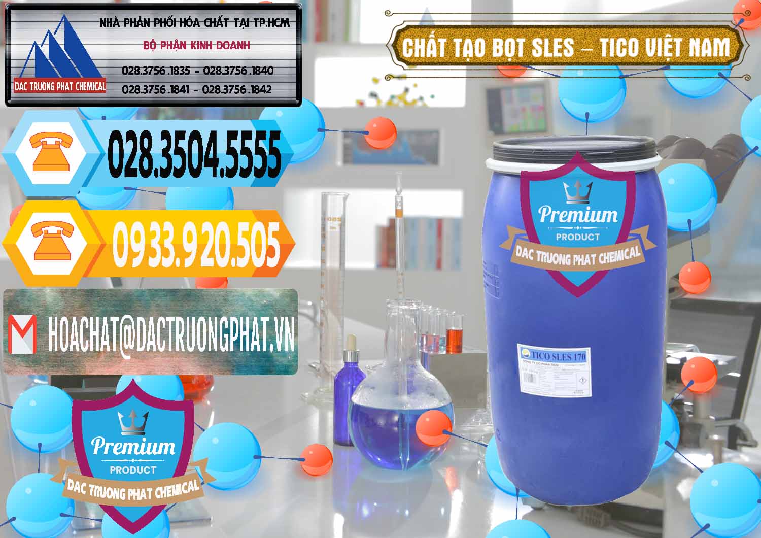 Nhà phân phối và kinh doanh Chất Tạo Bọt Sles - Sodium Lauryl Ether Sulphate Tico Việt Nam - 0304 - Cty chuyên phân phối - kinh doanh hóa chất tại TP.HCM - hoachattayrua.net