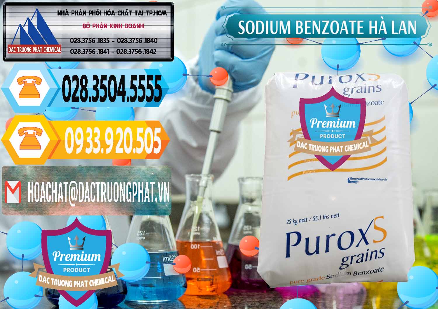 Bán & cung ứng Sodium Benzoate - Mốc Bột Puroxs Hà Lan Netherlands - 0467 - Chuyên kinh doanh - phân phối hóa chất tại TP.HCM - hoachattayrua.net