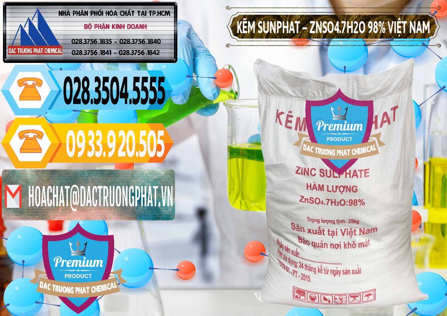 Đơn vị cung ứng & phân phối Kẽm Sunfat – ZNSO4.7H2O Việt Nam - 0189 - Nơi phân phối ( cung ứng ) hóa chất tại TP.HCM - hoachattayrua.net