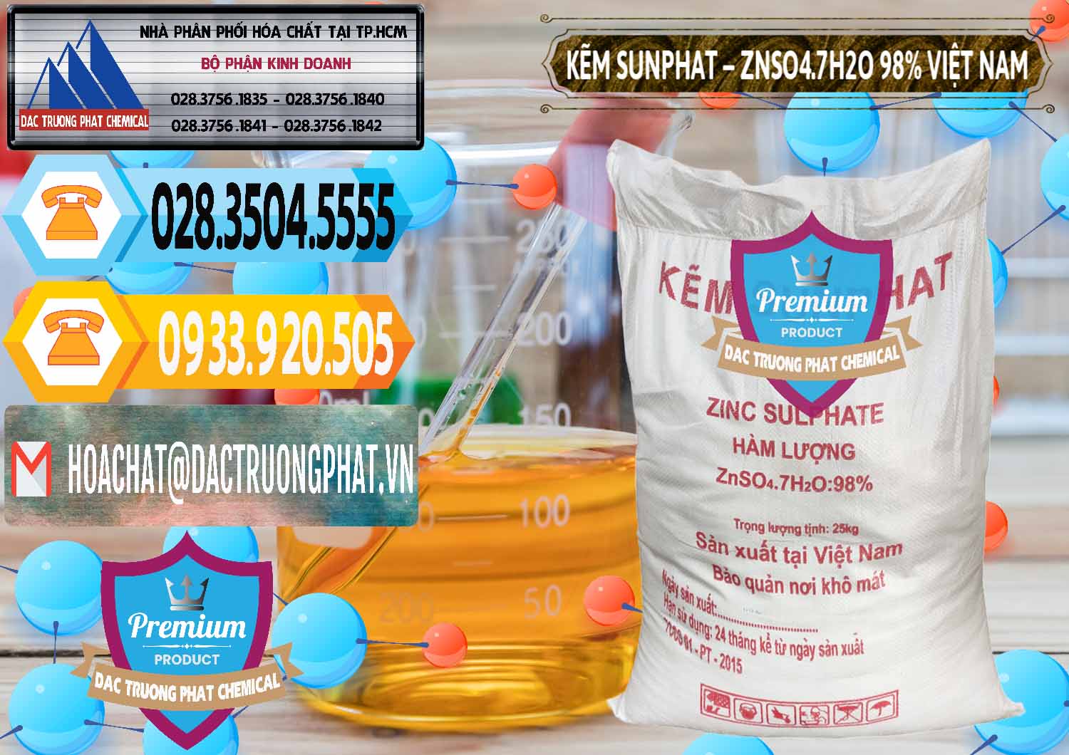 Nhà cung cấp - phân phối Kẽm Sunfat – ZNSO4.7H2O Việt Nam - 0189 - Nhà phân phối ( cung ứng ) hóa chất tại TP.HCM - hoachattayrua.net